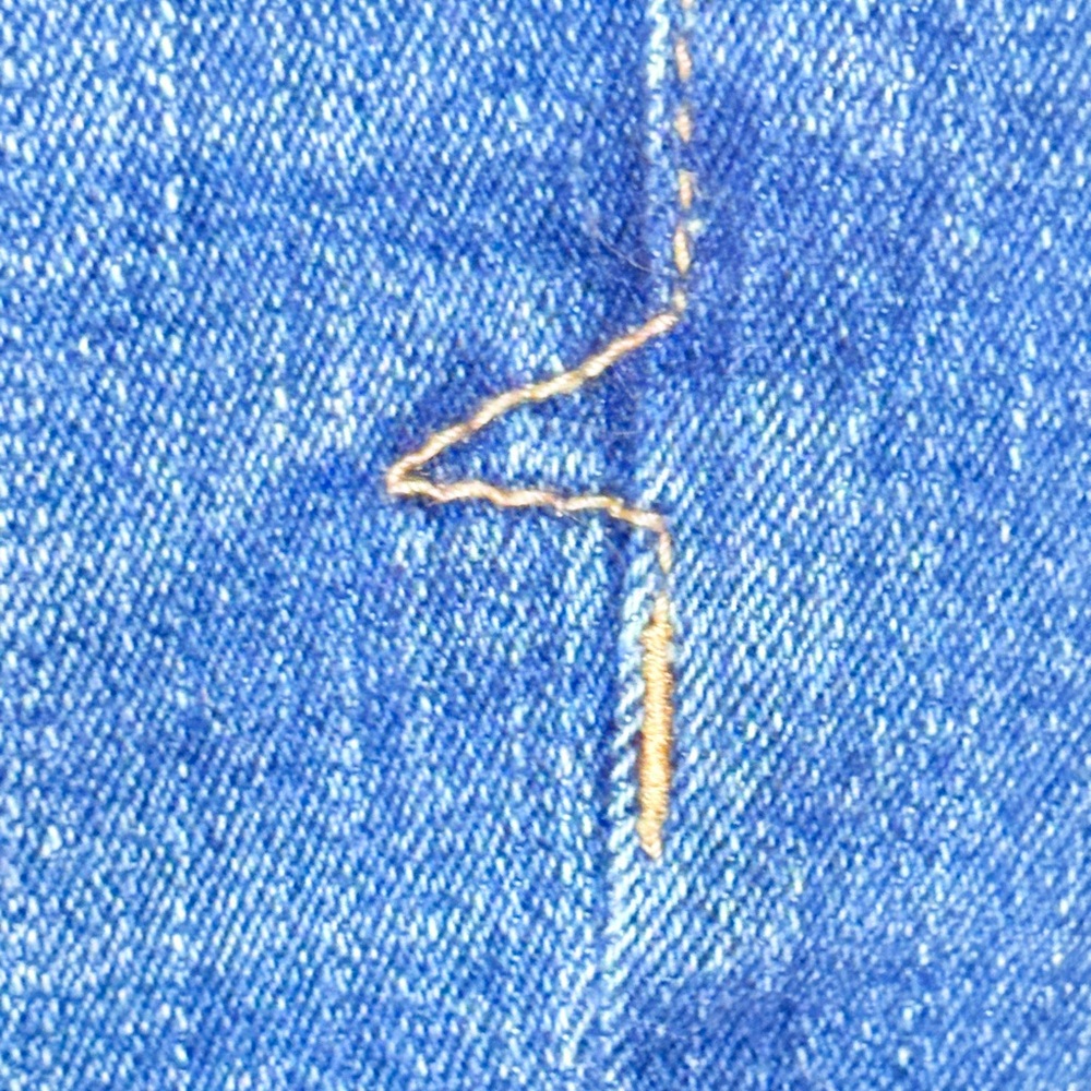 Blue Denim Fabric with Stitching - Picture 5 of 9